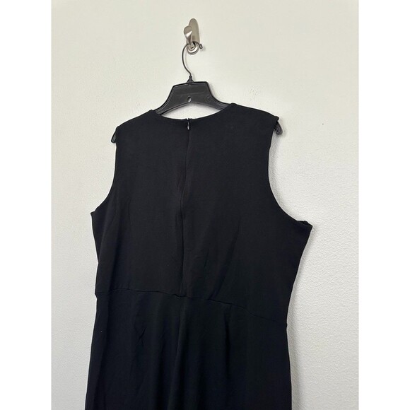 Eileen Fisher Stretch Jersey Knit Wide Leg V-Neck Jumpsuit Women's Large - Picture 7 of 10